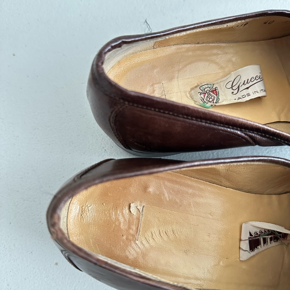 Gucci Brown Leather Loafers with Horsebit Detail - Picture 15 of 15